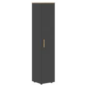Шкаф колонка высокая FORTA FHC 40.1, черный графит/дуб гамильтон, 404х429х1983 мм