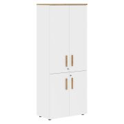 Шкаф высокий FORTA FHC 80.3(Z), белый/дуб гамильтон, 802х429х1983 мм