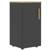 Шкаф колонка низкая FORTA FLC 40.1(L), левая, черный графит/дуб гамильтон, 404х429х818 мм
