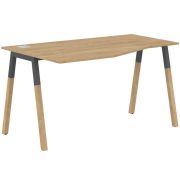 Стол эргономичный FORTA FCT 1367(L), левый, дуб гамильтон/антрацит/бук, 1380х0х733 мм