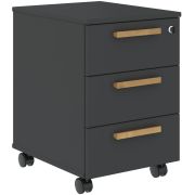 Тумба мобильная FORTA FMC-3D.A, черный графит, 408х504х600 мм