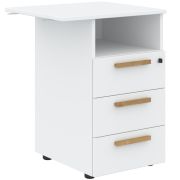 Тумба приставная FORTA FLC-3D.1A, белый, 570х504х733 мм