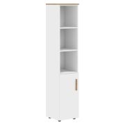 Шкаф-стеллаж FORTA FHC 40.5(L), левая, белый/дуб гамильтон, 404х429х1983 мм
