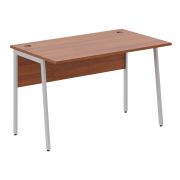 Стол рабочий IMAGO PLUS СП-2P, орех французский/алюминий, 1200х720х755 мм