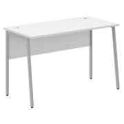 Стол рабочий IMAGO PLUS СП-2.1P, белый/алюминий, 1200х608х755 мм