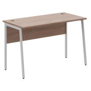 Стол рабочий IMAGO PLUS СП-2.1P, ясень шимо/алюминий, 1200х608х755 мм