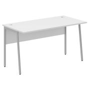 Стол рабочий IMAGO PLUS СП-3P, белый/алюминий, 1400х720х755 мм