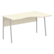 Стол эргономичный IMAGO PLUS СА-2P(R), правый, клен/алюминий, 1400х900х755 мм