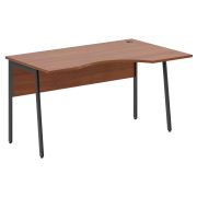 Стол эргономичный IMAGO PLUS СА-2P(R), правый, орех французский/антрацит, 1400х900х755 мм