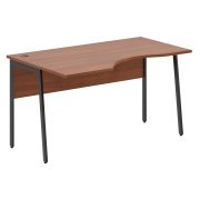 Стол эргономичный IMAGO PLUS СА-2P(L), левый, орех французский/антрацит, 1400х900х755 мм