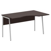 Стол эргономичный IMAGO PLUS СА-2P(R), правый, венге магия/алюминий, 1400х900х755 мм