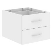 Тумба подвесная с двумя ящиками IMAGO PLUS СРС-2V.1, белый, 407х448х325 мм