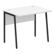 Стол рабочий IMAGO PLUS СП-1P, белый/антрацит, 900х720х755 мм