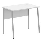 Стол рабочий IMAGO PLUS СП-1.1P, белый/алюминий, 900х608х755 мм