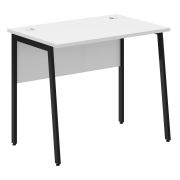 Стол рабочий IMAGO PLUS СП-1.1P, белый/черный, 900х608х755 мм