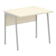 Стол рабочий IMAGO PLUS СП-1P, клен/алюминий, 900х720х755 мм