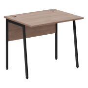 Стол рабочий IMAGO PLUS СП-1P, ясень шимо/черный, 900х720х755 мм