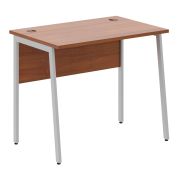 Стол рабочий IMAGO PLUS СП-1.1P, орех французский/алюминий, 900х608х755 мм