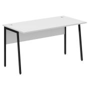 Стол рабочий IMAGO PLUS СП-3P, белый/черный, 1400х720х755 мм