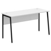 Стол рабочий IMAGO PLUS СП-3.1P, белый/черный, 1400х608х755 мм