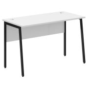 Стол рабочий IMAGO PLUS СП-2.1P, белый/черный, 1200х608х755 мм