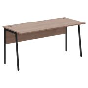 Стол рабочий IMAGO PLUS СП-4P, ясень шимо/черный, 1600х720х755 мм