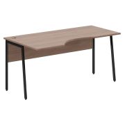 Стол эргономичный IMAGO PLUS СА-1P(L), левый, ясень шимо/черный, 1600х900х755 мм
