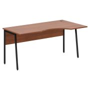 Стол эргономичный IMAGO PLUS СА-1P(R), правый, орех французский/черный, 1600х900х755 мм