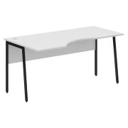 Стол эргономичный IMAGO PLUS СА-1P(L), левый, белый/черный, 1600х900х755 мм