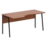 Стол эргономичный IMAGO PLUS СА-1P(L), левый, орех французский/черный, 1600х900х755 мм