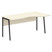 Стол эргономичный IMAGO PLUS СА-1P(R), правый, клен/черный, 1600х900х755 мм