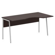 Стол эргономичный IMAGO PLUS СА-1P(R), правый, венге магия/алюминий, 1600х900х755 мм