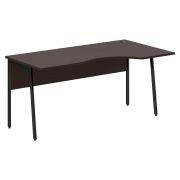Стол эргономичный IMAGO PLUS СА-1P(R), правый, венге магия/черный, 1600х900х755 мм