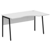 Стол эргономичный IMAGO PLUS СА-2P(R), правый, белый/черный, 1400х900х755 мм
