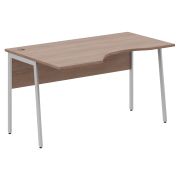 Стол эргономичный IMAGO PLUS СА-2P(L), левый, ясень шимо/алюминий, 1400х900х755 мм