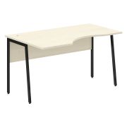 Стол эргономичный IMAGO PLUS СА-2P(L), левый, клен/черный, 1400х900х755 мм