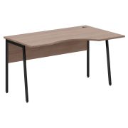 Стол эргономичный IMAGO PLUS СА-2P(R), правый, ясень шимо/черный, 1400х900х755 мм