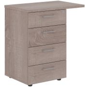 Тумба приставная XTEN XLC-4D.2A, дуб сонома, 70х45х75 см