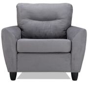 Кресло Наполи Премиум, замша, серый