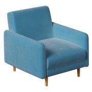 Кресло-релакс CHAIRMAN ЛАРС, ткань велюр, бирюзовый, 790х900х860 мм