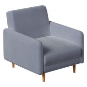 Кресло-релакс CHAIRMAN ЛАРС, ткань велюр, серый, 790х900х860 мм