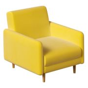 Кресло-релакс CHAIRMAN ЛАРС, ткань велюр, желтый, 790х900х860 мм