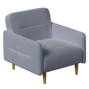 Кресло-релакс CHAIRMAN КОЛИН, ткань велюр, серый, 790х900х860 мм