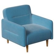 Кресло-релакс CHAIRMAN КОЛИН, ткань велюр, бирюзовый, 790х900х860 мм