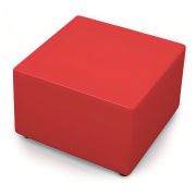 Пуф квадратный CHAIRMAN Оптима, экокожа, Красный