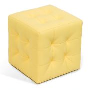Пуф Р9, экокожа, желтый