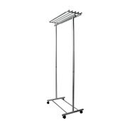 Вешалка гардеробная на колесах М 9, металлик