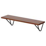 Полка с полкодержателями SH1-WIRE, Орех Французский