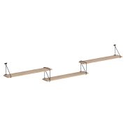 Полка с полкодержателями SH3-ROD/BAR, Дуб Сонома светлый