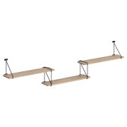 Полка с полкодержателями SH4-ROD/BAR, Дуб Сонома светлый